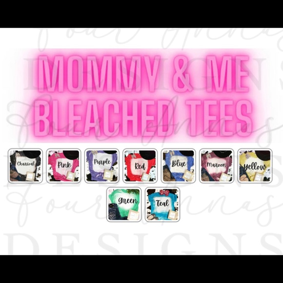 Mommy and me bleached tees - Picture 2 of 2